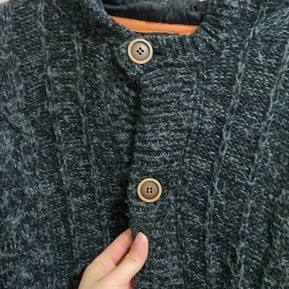 TRIPLE FIVE SOUL MEN INSULATED MOHAIR BLEND HOODED CARDIGAN SWEATER JACKET - Picture 2 of 7